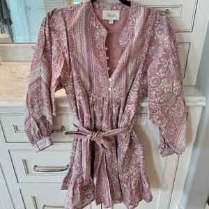 Cleobella pink paisley mini dress size XS